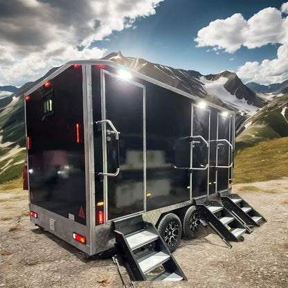 Portable Prefab Rent Outdoor Restroom Trailer Mobile Toilet Portable Restroom Shower Toilet Trailer