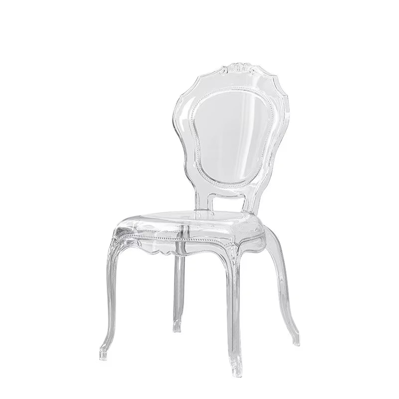 Hotel Banquet Acrylic Transparent Crystal Light Luxury Party Outdoor Stackable Dining Chairs
