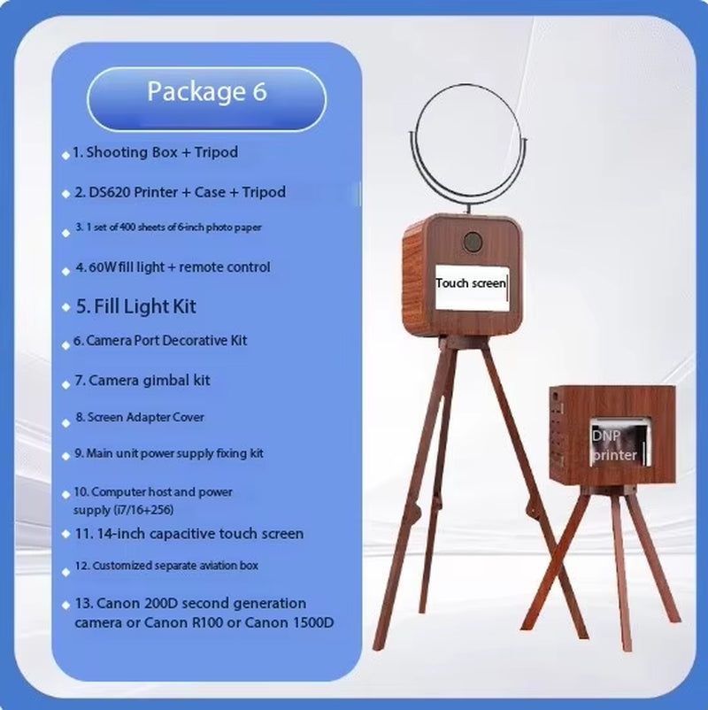 Studio Interactive Camera, Wedding Corporate Event, Self-Service Photo Booth, Retro Style