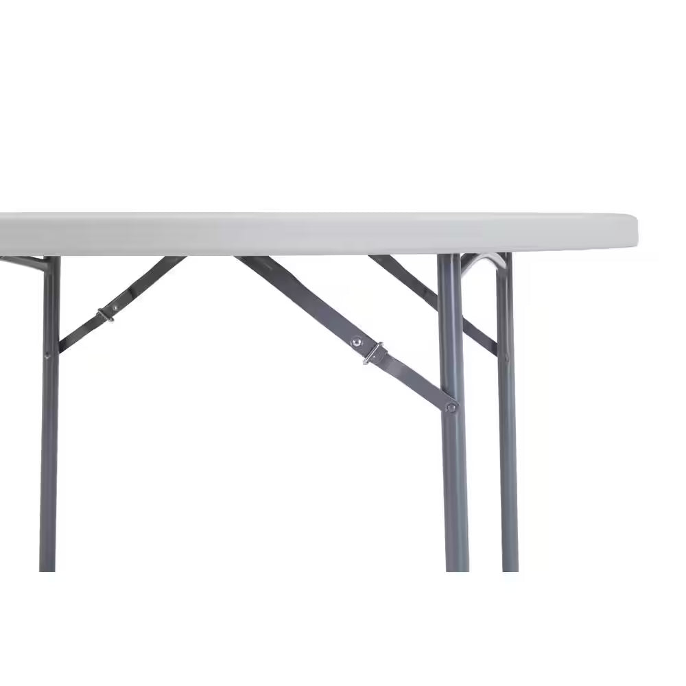 60 In. Grey Plastic round Folding Banquet Table