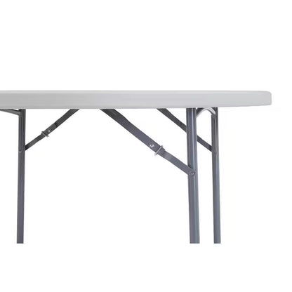 60 In. Grey Plastic round Folding Banquet Table