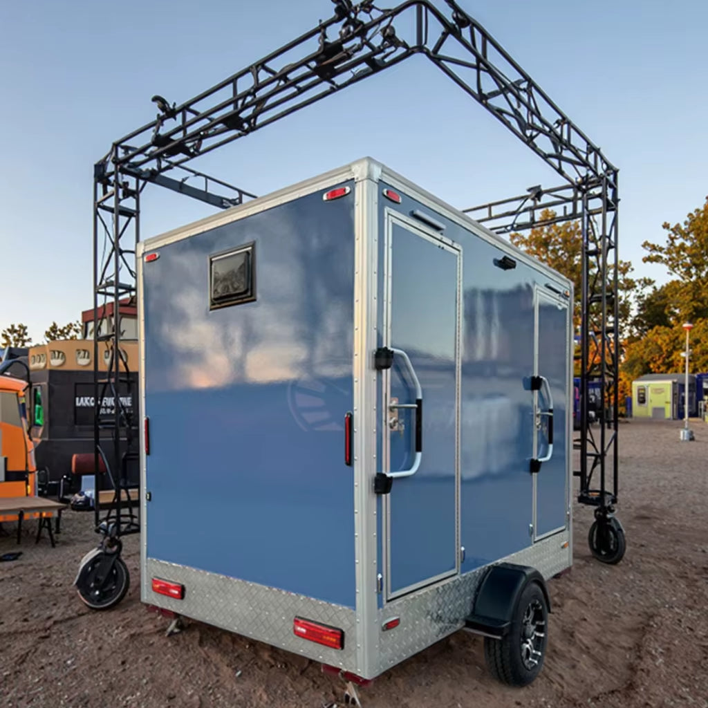 Modern Luxury Portable Wedding Toilet Trailer Durable Steel Mobile Restroom for Outdoor Events House or Office Shop Rental
