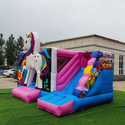 Cartoon Theme Unicorn Inflatable Bouncy House