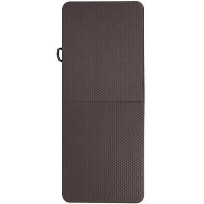 71 In. Brown Plastic Tabletop Metal Frame Folding Table