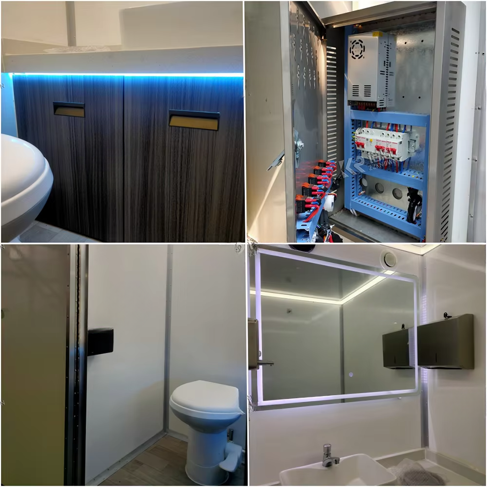 Station Prefab House Portable Toilet Trailer – Luxury Outdoor Restroom & Shower Rooms