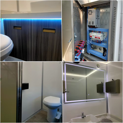 Station Prefab House Portable Toilet Trailer – Luxury Outdoor Restroom & Shower Rooms