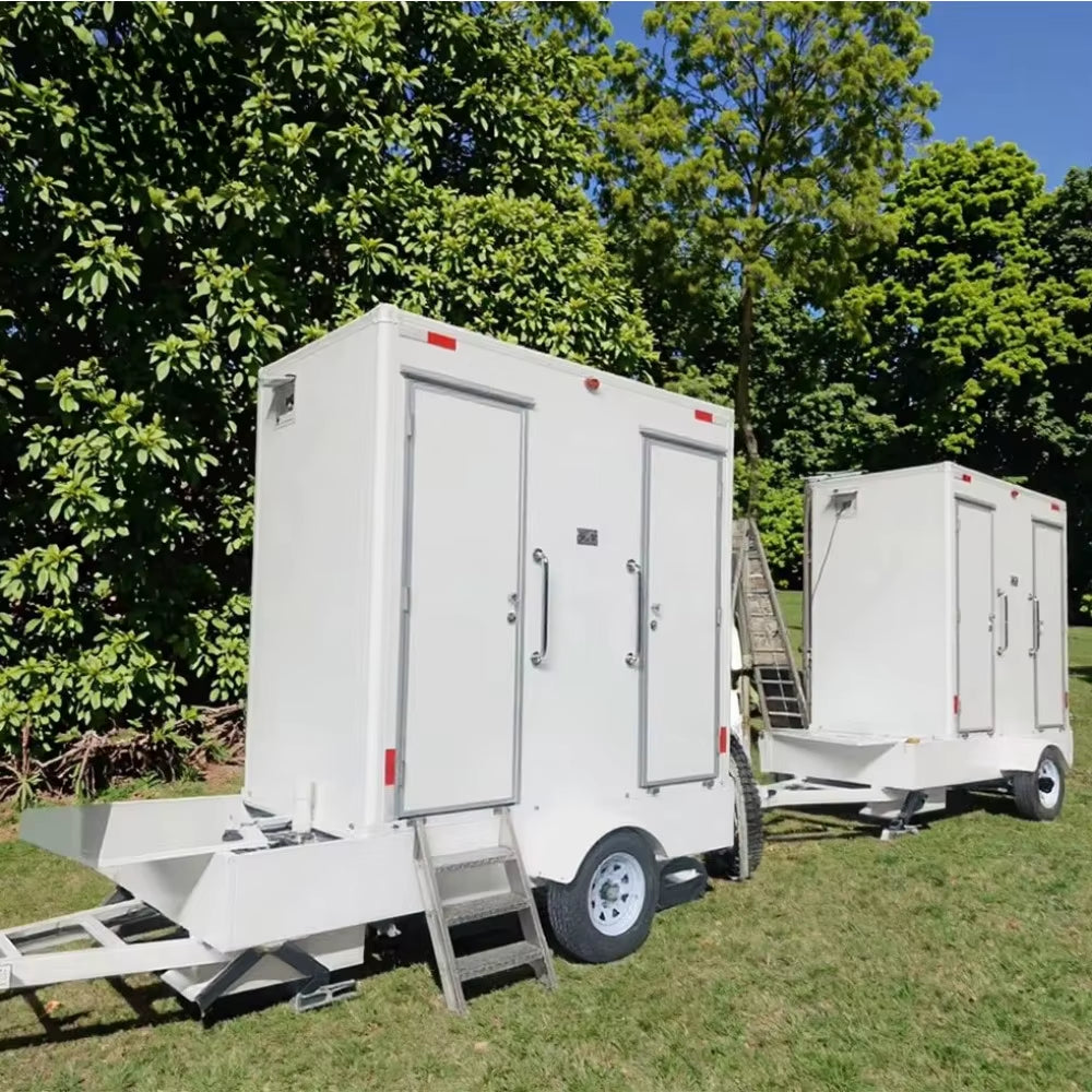 New Model Prefabricated Toilets Outdoor Toilette Camping Mobile Portable Chemical Toilet for Sale Portable Trailer