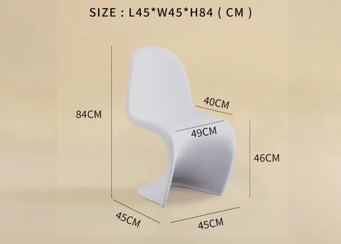 Elegant Clear Plastic Chair with Acrylic Backrest for Living Room Dining Stylish S Shaped Transparent Plastic Dining Stool