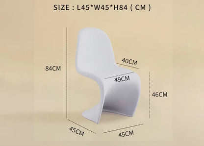 Elegant Clear Plastic Chair with Acrylic Backrest for Living Room Dining Stylish S Shaped Transparent Plastic Dining Stool