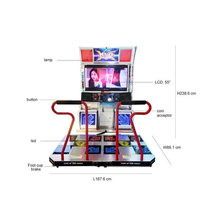 Pump It Up 2-Player Dance Arcade Machine