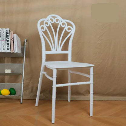 Plastic Chair Wedding Banquet Hotel Outdoor Bamboo White Gold Modern Simple Dining Chair Wholesale