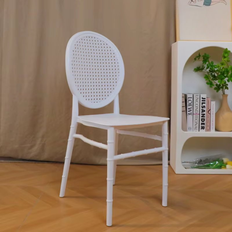 White & Gold Plastic Dining Chair – Wedding & Banquet Chair