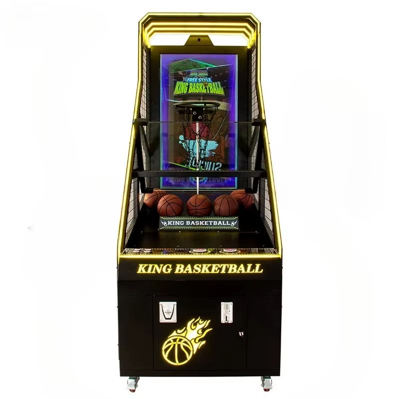 Coin Operated Indoor 60-Inch LCD Screen Electric Basketball Arcade Machine Street Basketball Crazy Shoot Basketball Machine