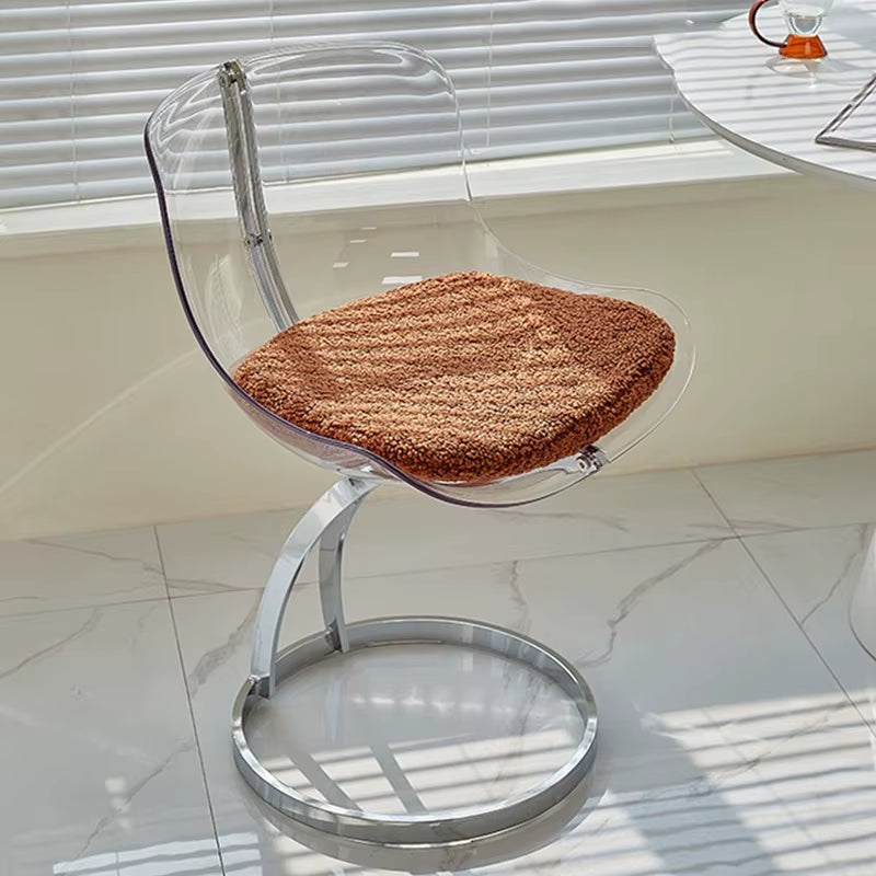 Furniture Nordic Transparent Acrylic Dining Chairs,Home Living Room Backrest Lounge Chairs,Bedroom Desks,Stool,Makeup Stools