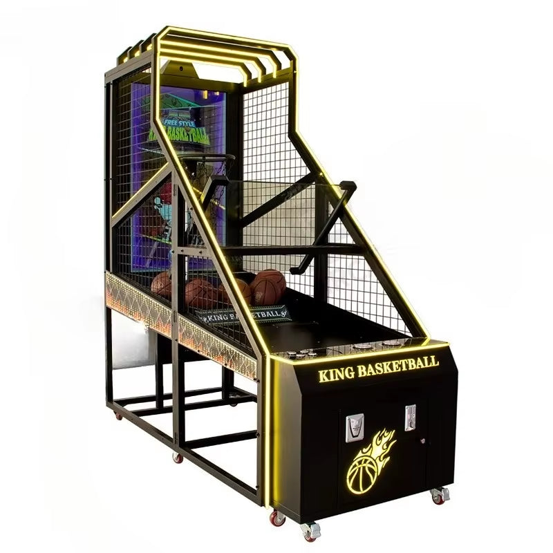 Coin Operated Indoor 60-Inch LCD Screen Electric Basketball Arcade Machine Street Basketball Crazy Shoot Basketball Machine