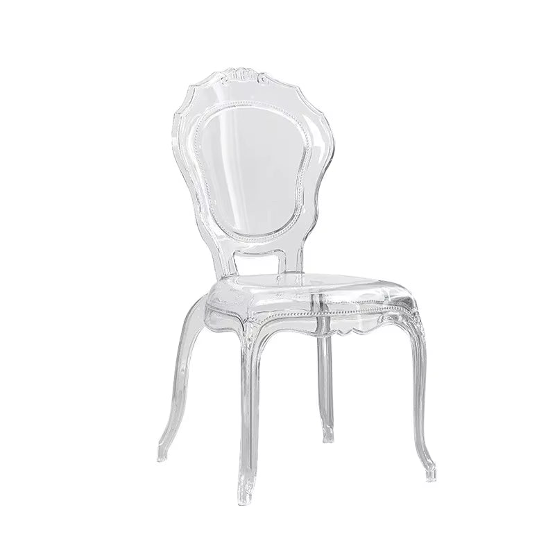 Hotel Banquet Acrylic Transparent Crystal Light Luxury Party Outdoor Stackable Dining Chairs