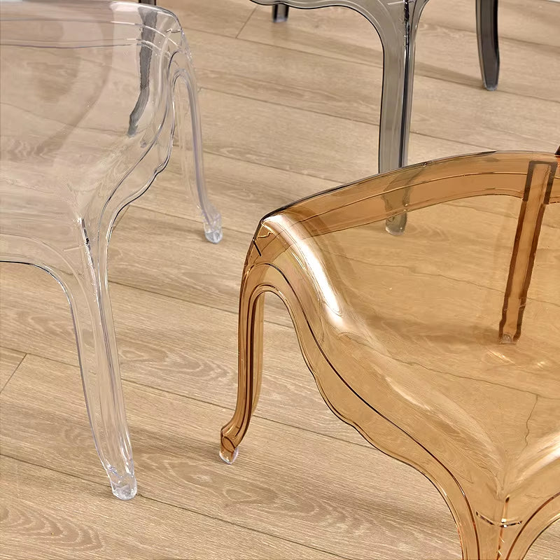 Acrylic Crystal Chair Milk Tea Shop Cafe Back Chair Transparent Light Luxury Balcony Hotel Banquet Auditorium