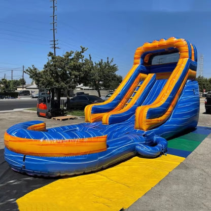 Factory Directly Sale 6X3M Commercial 15Oz PVC Inflatable Water Slide Inflatable Bounce House for Home Use