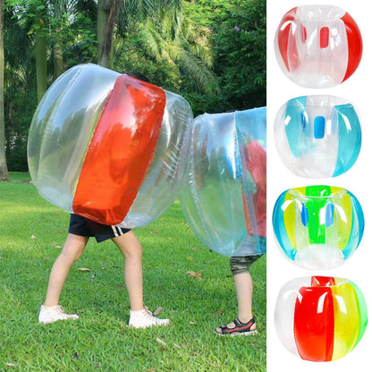 Inflatable Bump Ball Adult & Children Outdoor Grass Touch Ball Durable PVC Body Bubble Bounce Ball Fun Sumo Buffer Ball Toy
