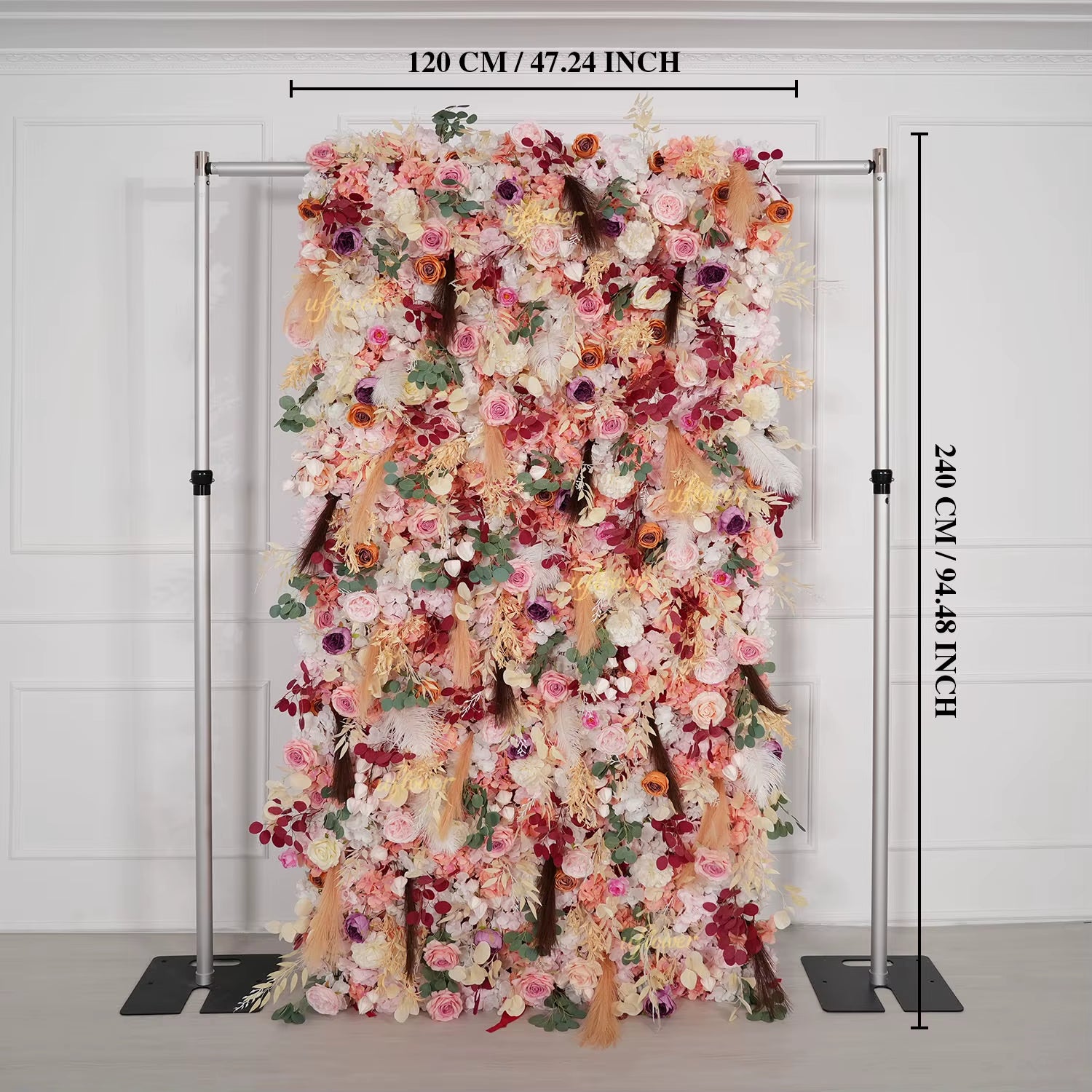 5D Romantic Flower Wall Wedding Backdrop Birthday Party Decoration Banquet Live Streaming Background Home Floral Decor