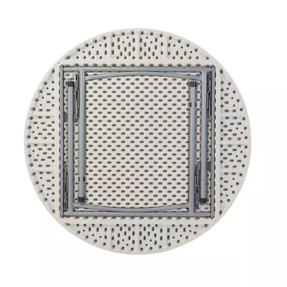 48 In. Grey Plastic round Folding Banquet Table