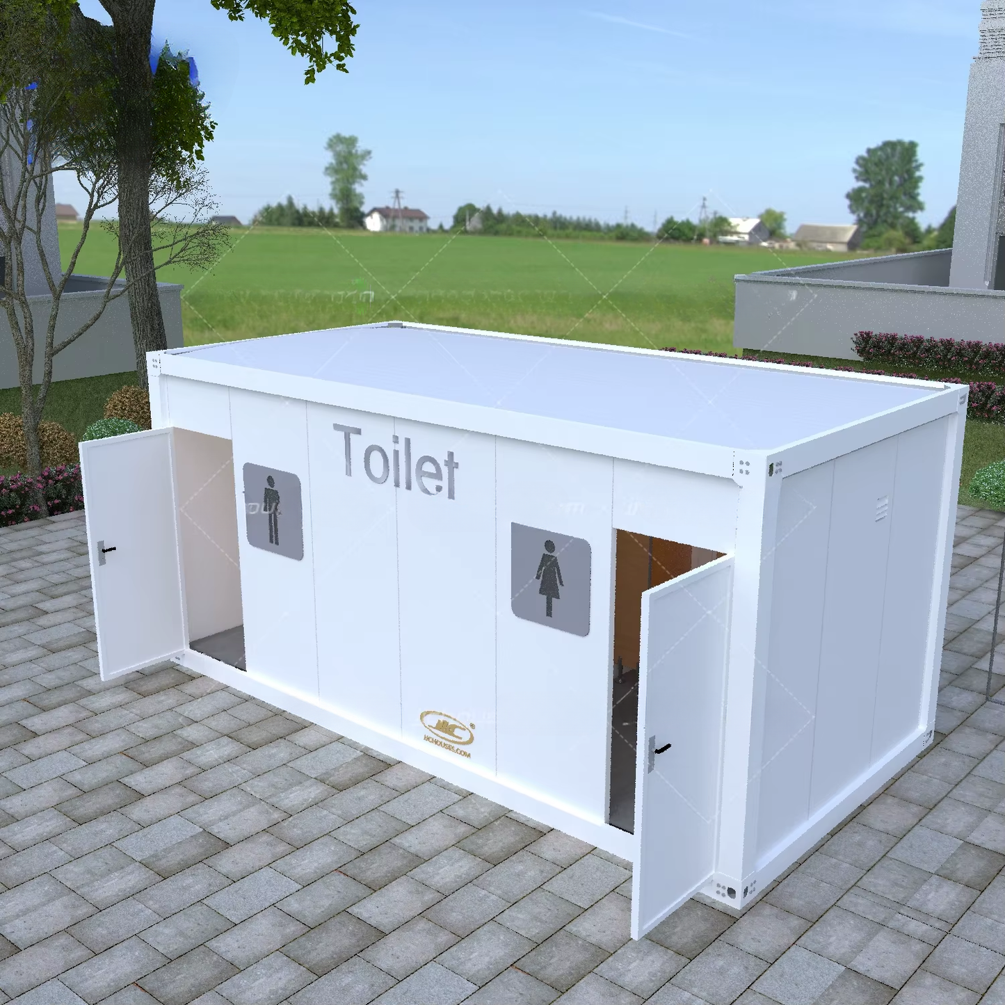 Portable Prefabricated Mobile Toilet Cabin / Movable Container Toilet