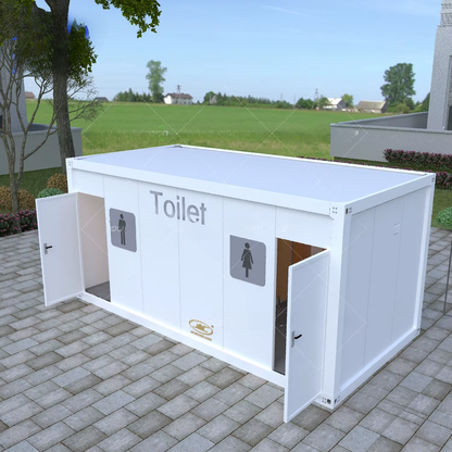Portable Prefabricated Mobile Toilet Cabin / Movable Container Toilet
