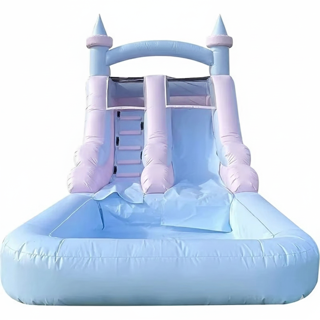 Commercial 20Ft White Inflatable Bounce House with Slide
