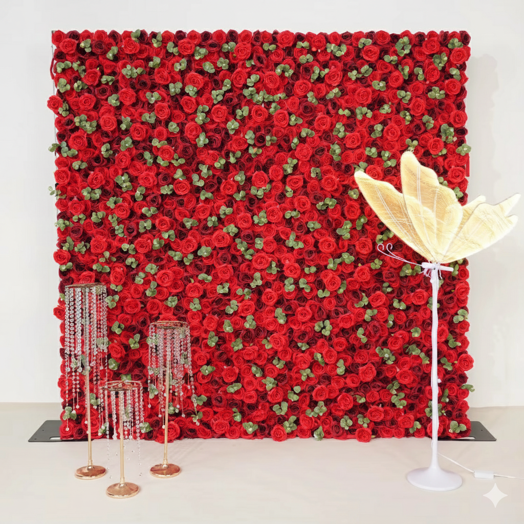 5D Romantic Flower Wall Backdrop Decor