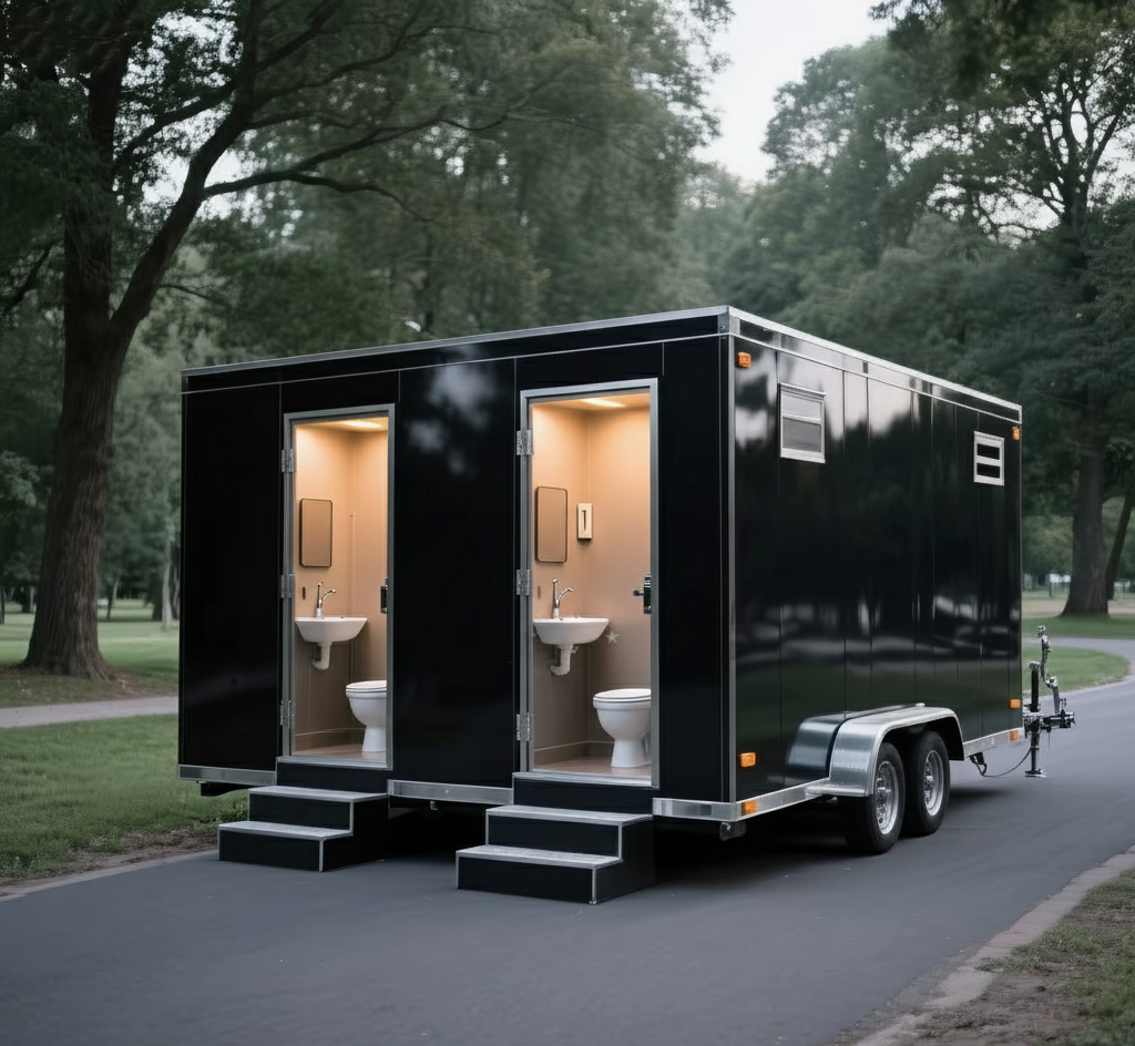 Station Prefab House Portable Toilet Trailer – Luxury Outdoor Restroom & Shower Rooms