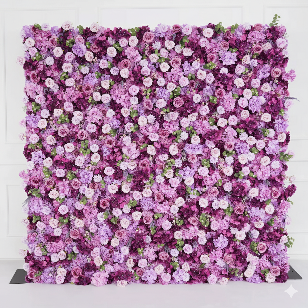 3D White Rose Cloth Flower Wall Curtain Wedding Backdrop