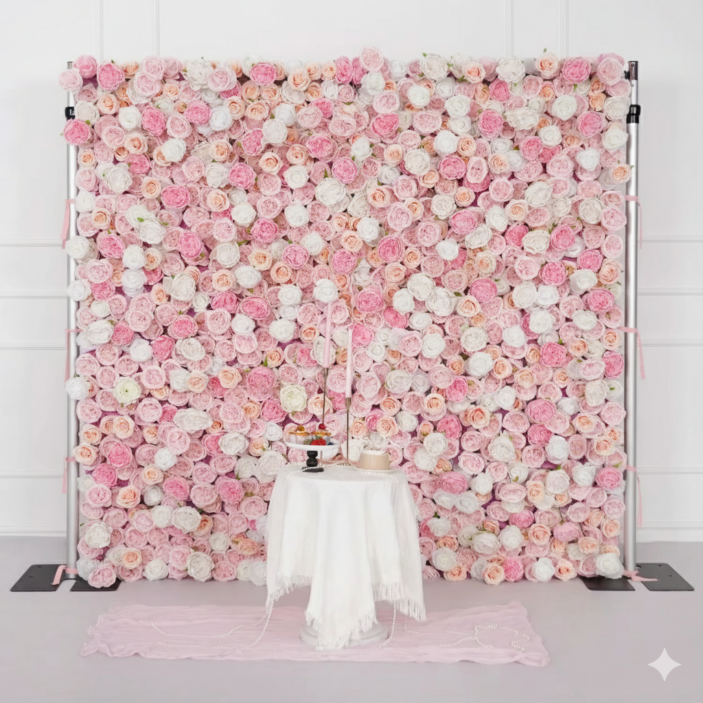 5D Romantic Flower Wall Backdrop Decor