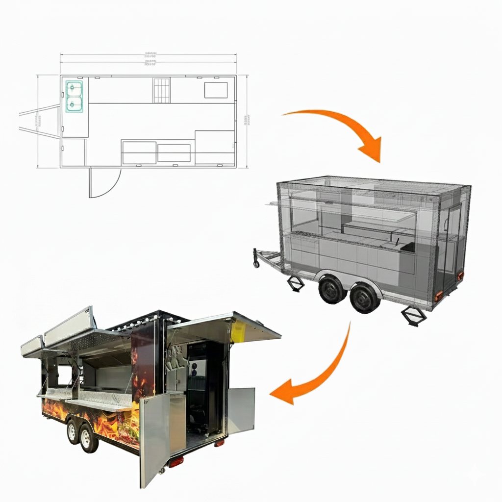 Ice Cream Cart | Pizza Coffee Kiosk | Mobile Catering Concession Trailer
