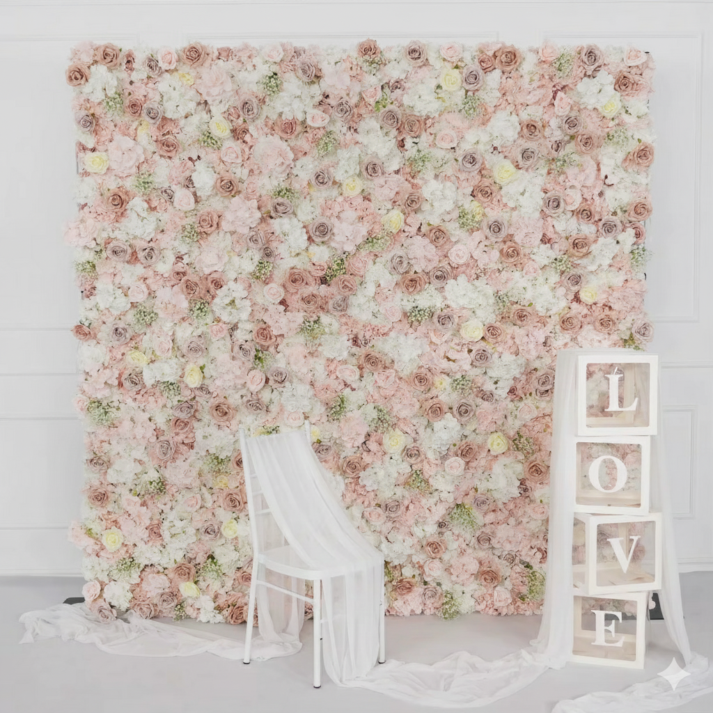 5D Romantic Flower Wall Backdrop Decor