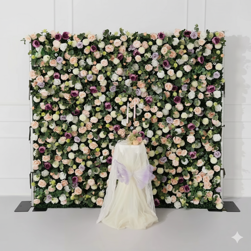 5D Romantic Flower Wall Backdrop Decor