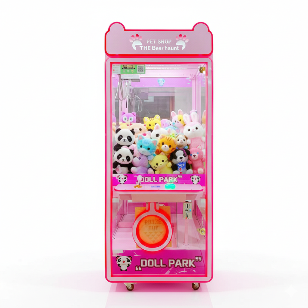 Doll Park Mini Crane Claw Machine(4-Player Stack)  – Coin Operated