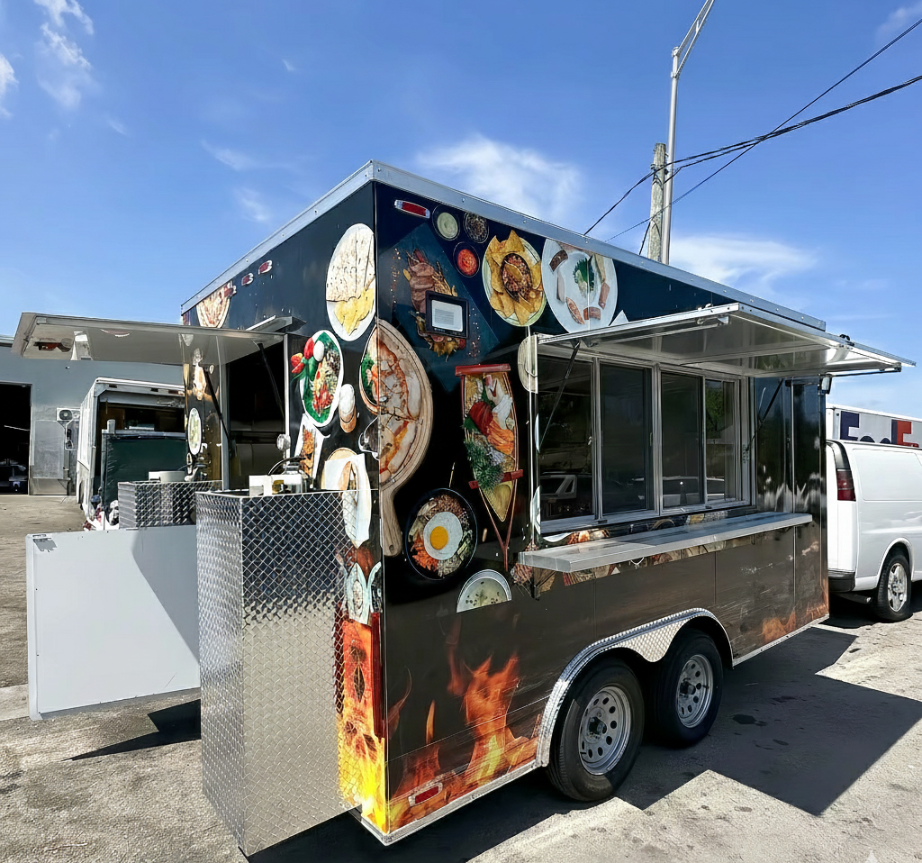 Concession Food Truck Fabrication – Mobile Coffee & Hot Dog Food Trailer