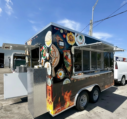Concession Food Truck Fabrication – Mobile Coffee & Hot Dog Food Trailer