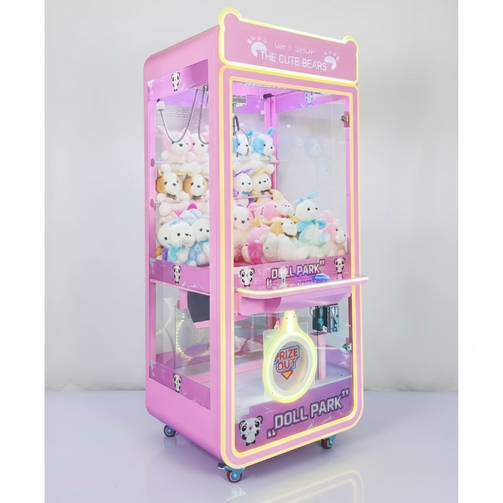 DILL PARK Multi-Color Crane Claw Machine - Coin Operated