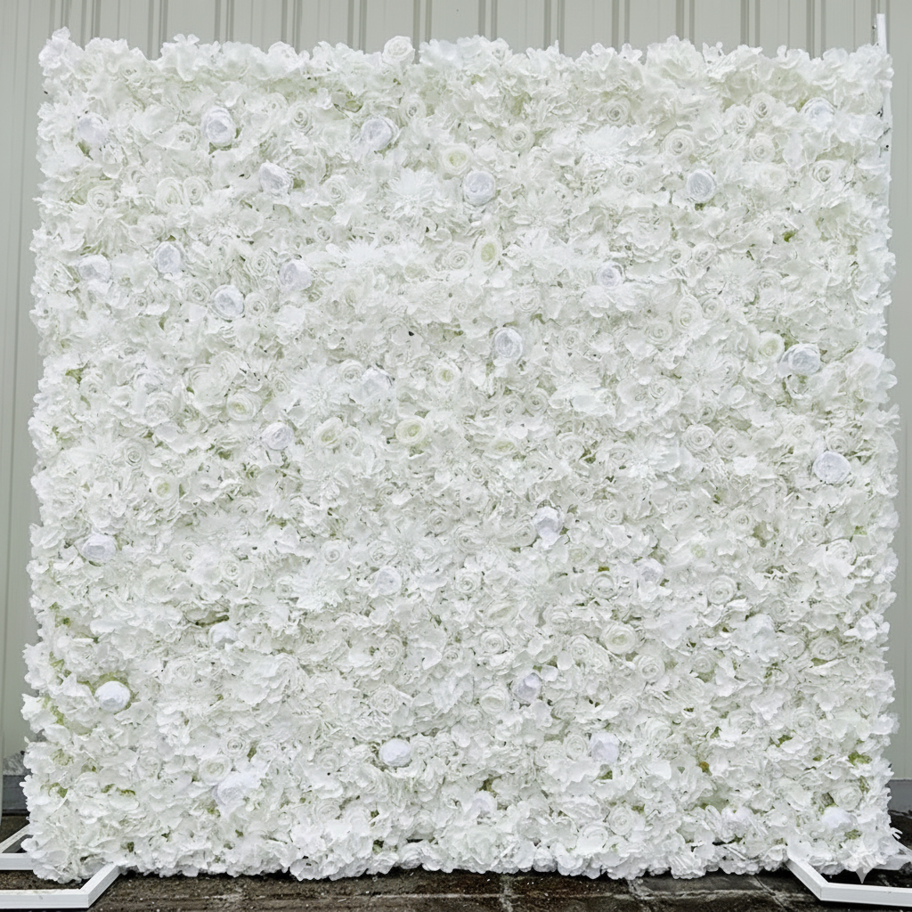5D Pink Rose Hydrangea Gradient Flower Wall Backdrop