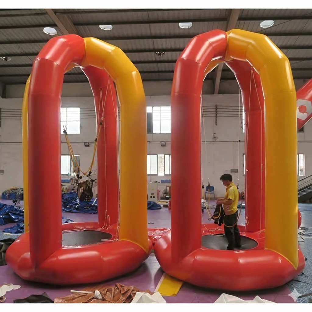 Commercial Inflatable Bungee Trampoline Game for Kids & Adults