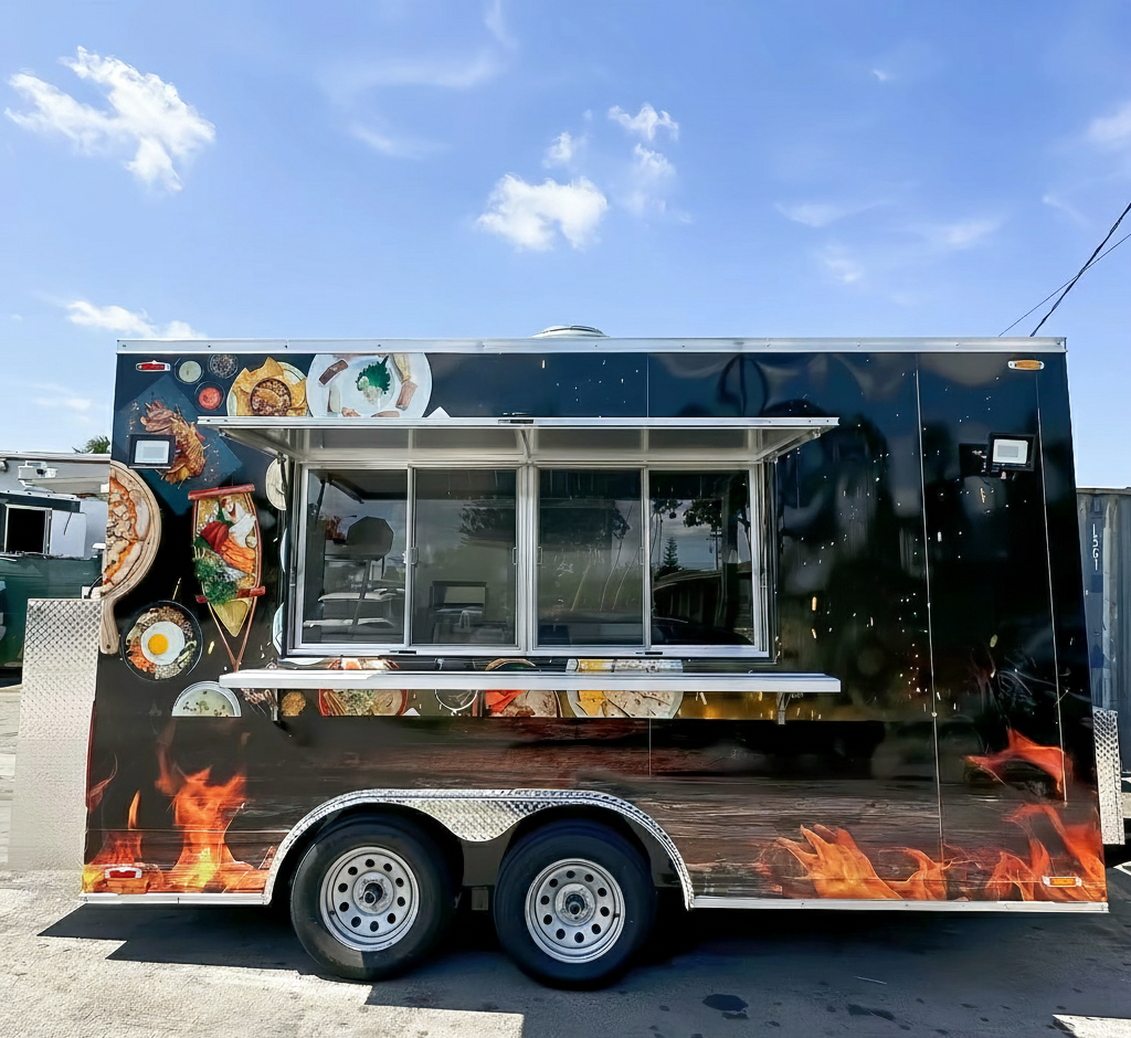 Concession Food Truck Fabrication – Mobile Coffee & Hot Dog Food Trailer