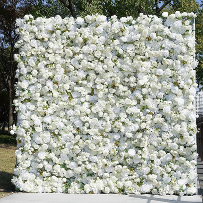 5D Red Rose Cloth Flower Wall Wedding Backdrop