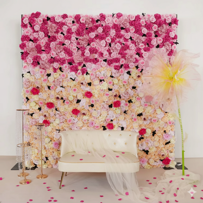 5D Romantic Flower Wall Backdrop Decor