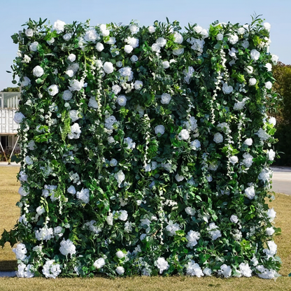 5D Red Rose Cloth Flower Wall Wedding Backdrop