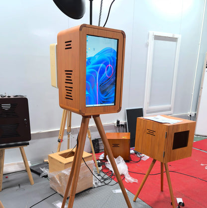 Retro Wooden iPad Photo Booth with Mirror