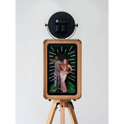 Double-Sided Oak Photo Booth 18.5 Touch Screen Display Ipad Photo Booth Case Wood Machine Photo Booth Printer