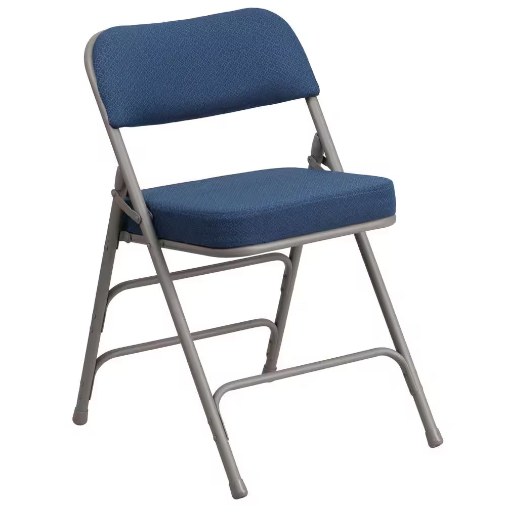 Navy Metal Folding Chair (2-Pack)