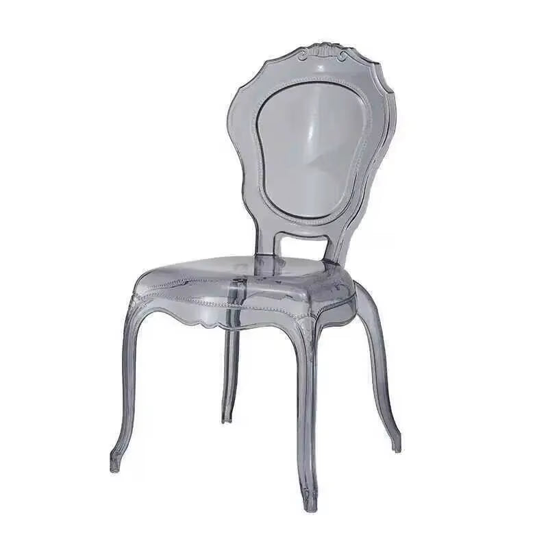 Transparent Simple Dining Chairs Creative Kitchen Furniture Household Acrylic Crystal Dining Chair Designer Palace Style Stool H