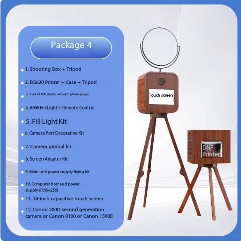 Studio Interactive Camera, Wedding Corporate Event, Self-Service Photo Booth, Retro Style